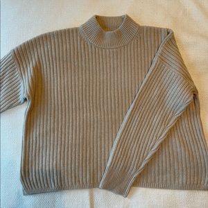 NWOT Madewell Resourced Cashmere Ribbed Mockneck Pullover Sweater